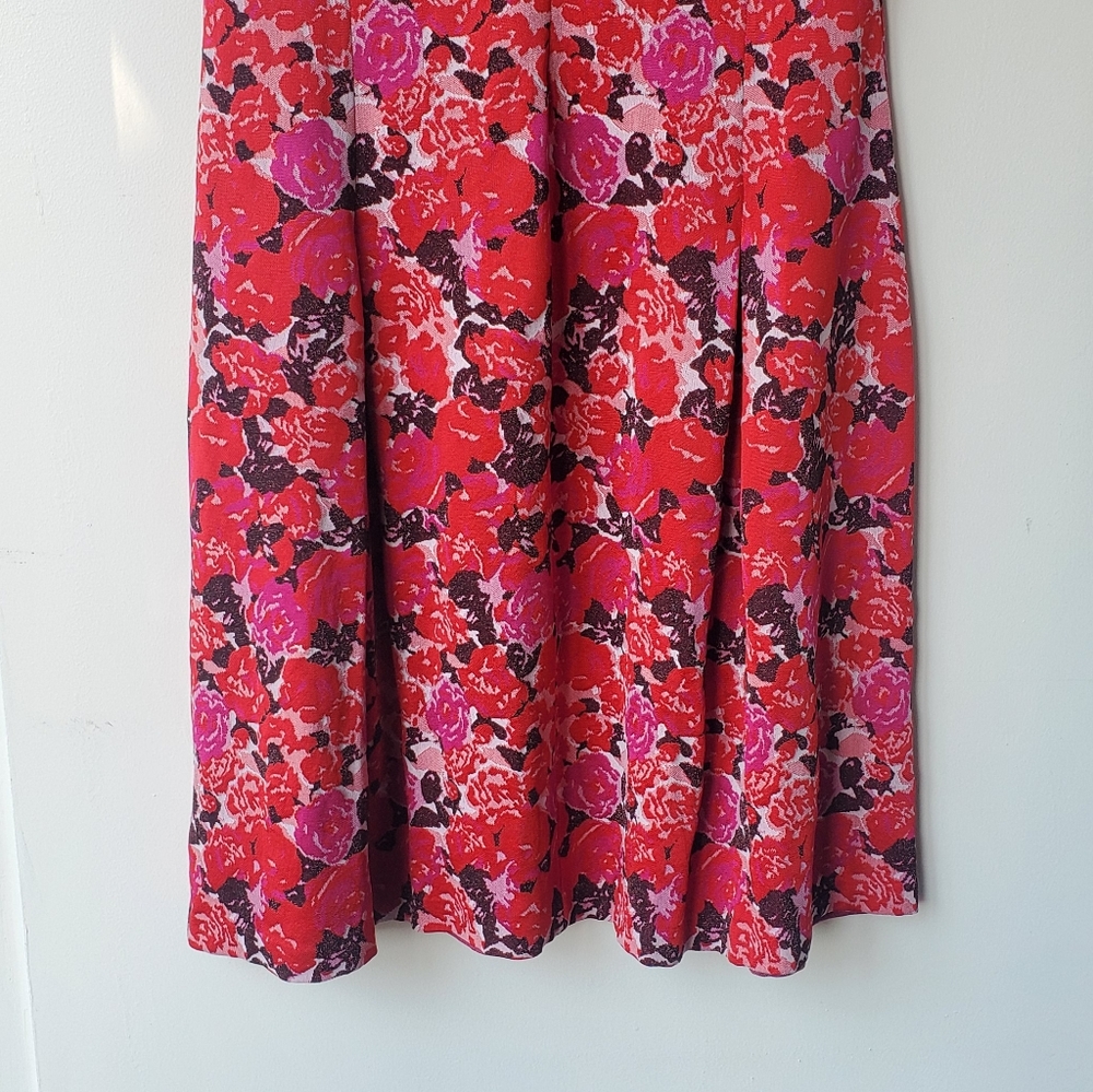 NWT St. John Floral Short Sleeve Dress - Picture 12 of 16